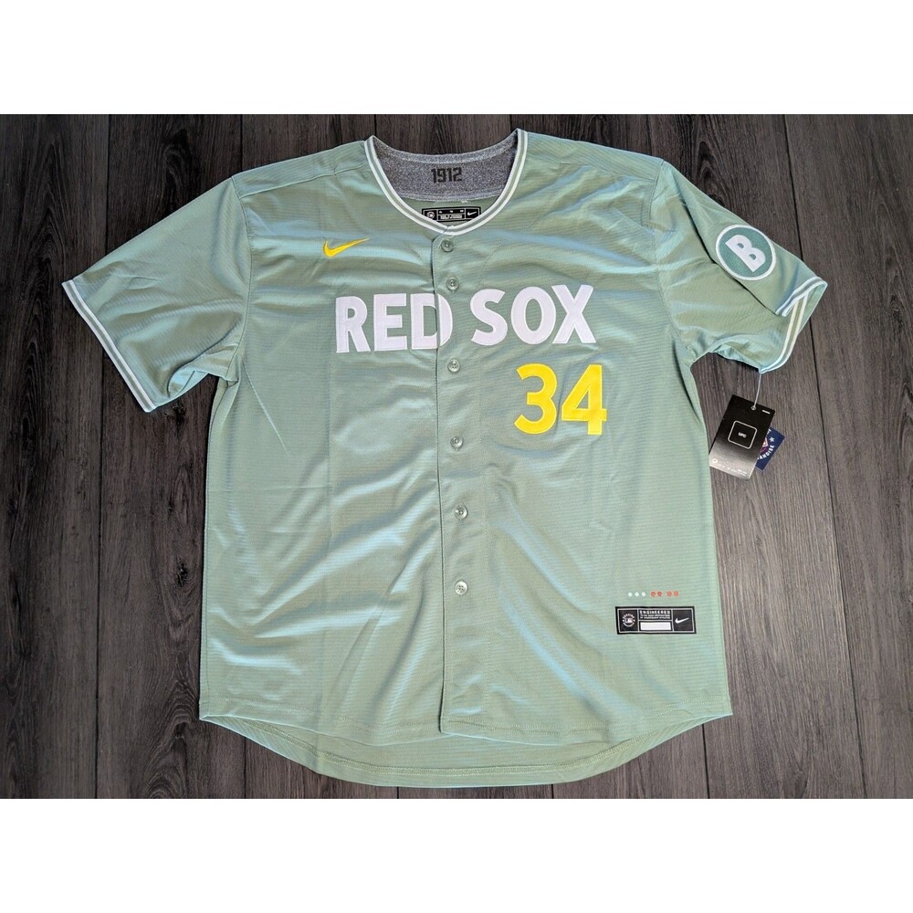 David Ortiz #34 Boston Red Sox 2025 City Connect Jersey Green Monster XL ⚾